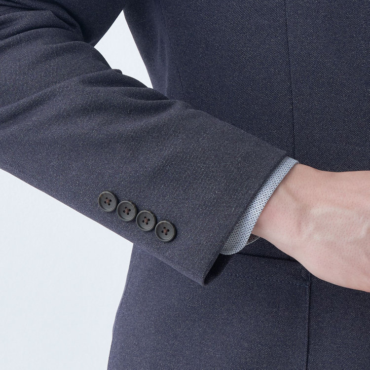 シルバーライン 【発送在庫あり】【CLASSICO TAPERED】【春夏】2釦シングルジャケット/ネイビー/パッチポケット/4S SUSTAINABILITY&ECOLOGY FABRIC 紺濃色