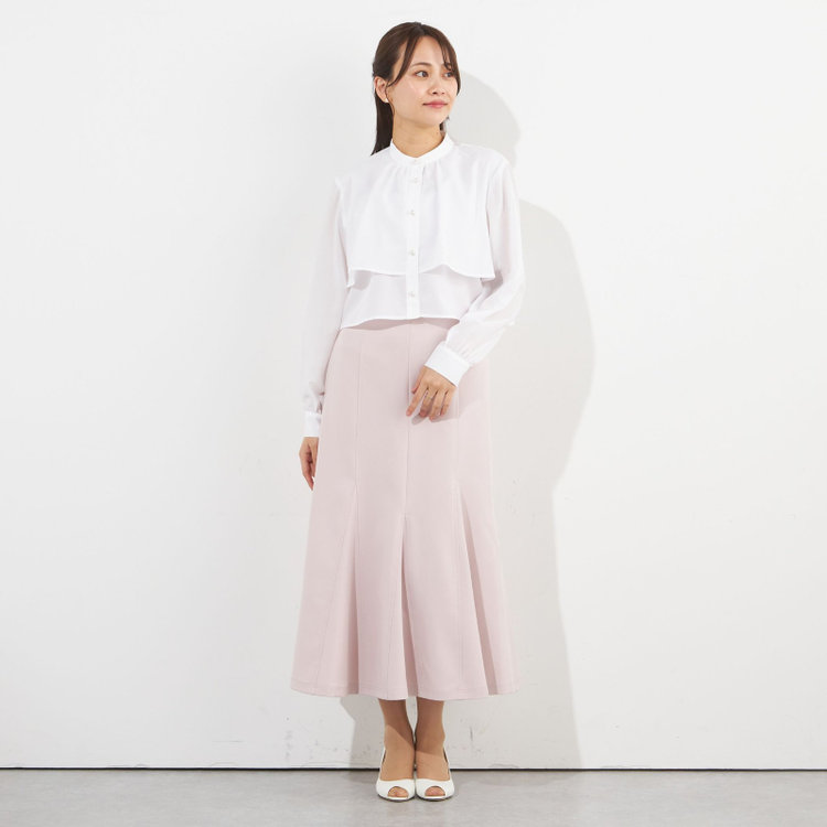 サマンサ 【SUIT SELECT×Samantha Thavasa】【長袖】パールボタウンブラウス/オフホワイト オフホワイト