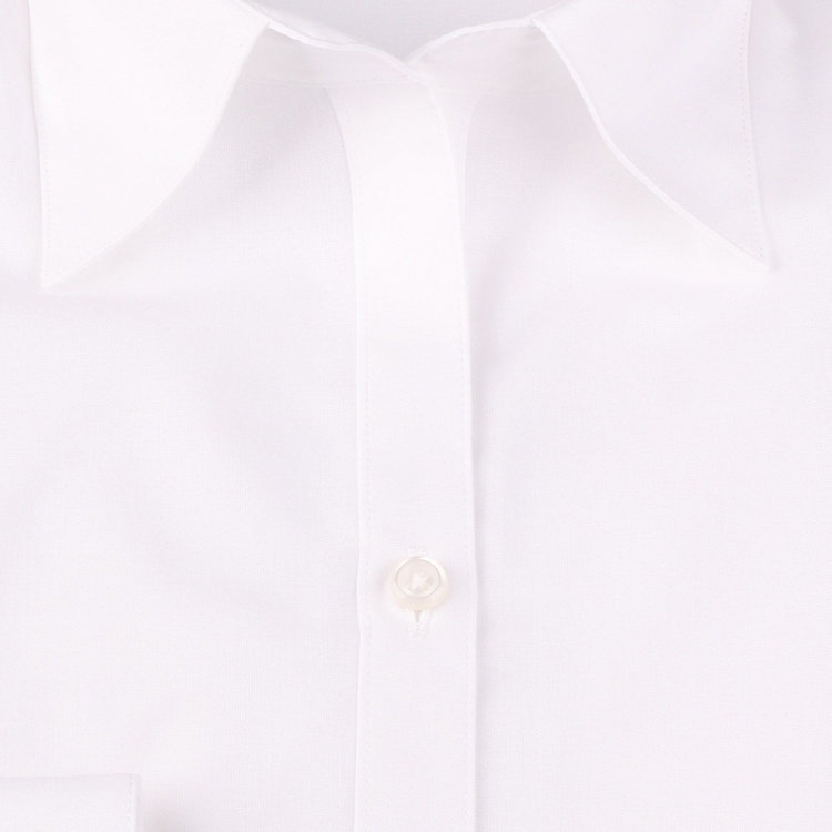 シルバーライン 【WEB限定/OUTLET】【SL/長袖】スキッパーブラウス/ホワイト×ソリッド/Cosme Release ホワイト系(白)