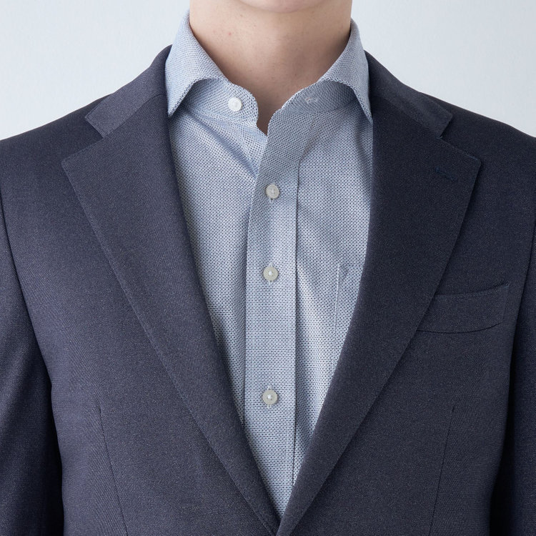 シルバーライン 【発送在庫あり】【CLASSICO TAPERED】【春夏】2釦シングルジャケット/ネイビー/パッチポケット/4S SUSTAINABILITY&ECOLOGY FABRIC 紺濃色