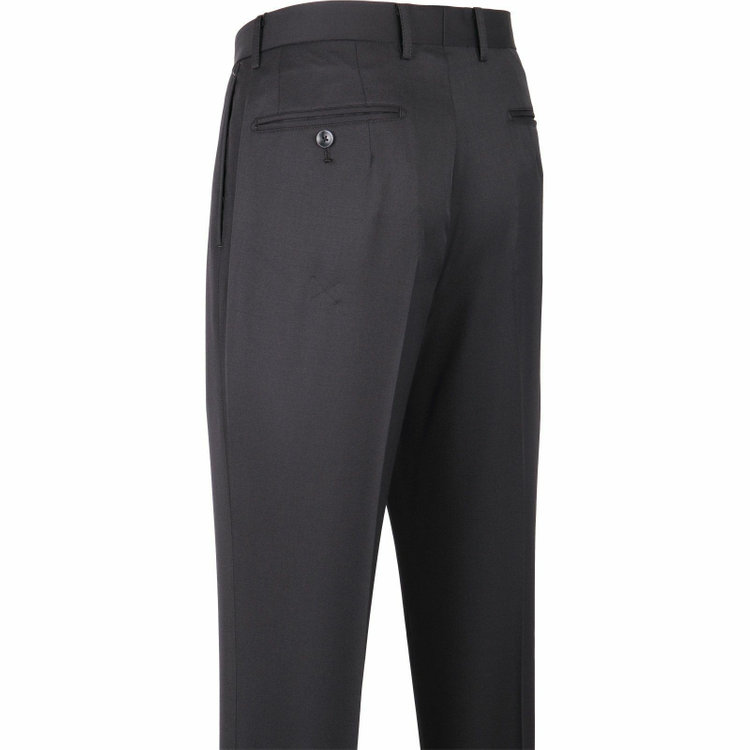 スーツセレクト 【WEB限定/OUTLET】【CLASSICO TAPERED】【秋冬】2釦シングルスーツ 1タック/ブラック×ソリッド グレー系(灰)