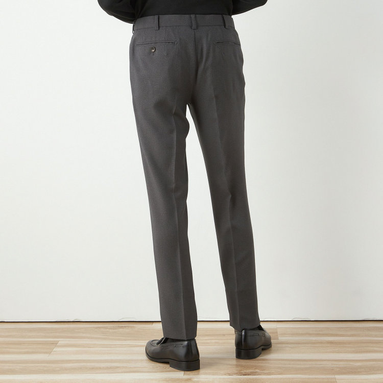 シルバーライン 【CLASSICO TAPERED】【秋冬】コーディネートパンツ付き/2釦シングルスーツ 1タック/ネイビー×ハウンドトゥース+グレーソリッドパンツ/ウエストムーブ/4S SUSTAINABILITY&ECOLOGY FABRIC/※パンツ裾上げ済仕様 青中間