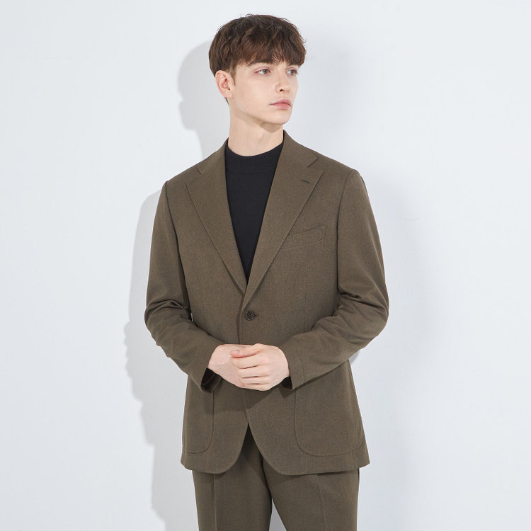 シルバーライン 【RBC】【秋冬】2釦ジャケット/カーキ/パッチポケット 緑中間