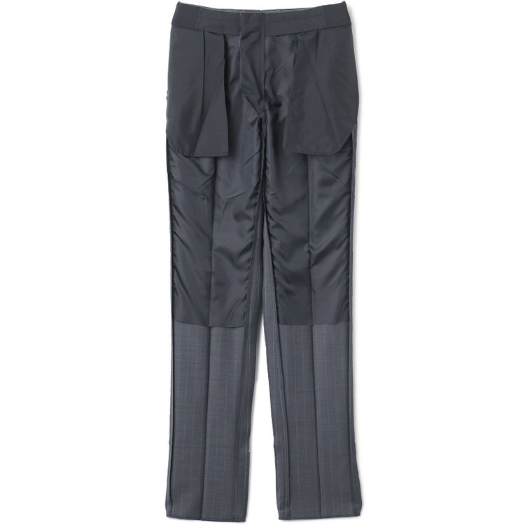 シルバーライン 【CLASSICO TAPERED】【春夏】3釦段返りシングルスーツ 2タック/グレー×ストライプ/ウエストムーブ仕様/MARZOTTO/※パンツ裾直し必要 グレー中間