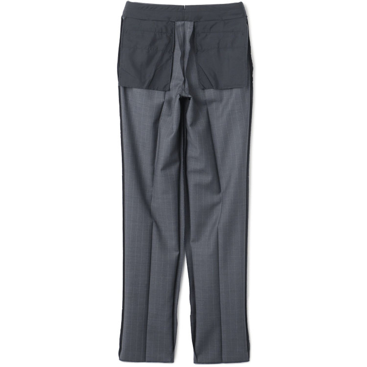 シルバーライン 【CLASSICO TAPERED】【春夏】3釦段返りシングルスーツ 2タック/グレー×ストライプ/ウエストムーブ仕様/MARZOTTO/※パンツ裾直し必要 グレー中間