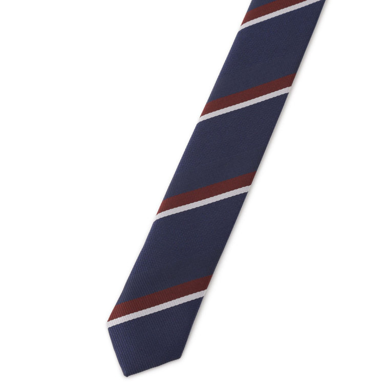 シルバーライン 【SILVER LINE】ポリエステルシルクストライプネクタイ 8.０cm幅/ネイビー その他