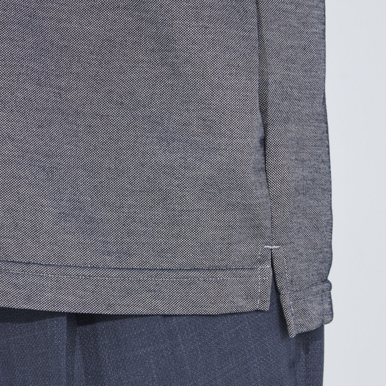 シルバーライン 【RBC/五分袖】カッタウェイビズポロシャツ プルオーバータイプ/ネイビーグレー/4S コットンブレンド 青濃色