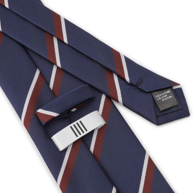 シルバーライン 【SILVER LINE】ポリエステルシルクストライプネクタイ 8.０cm幅/ネイビー その他