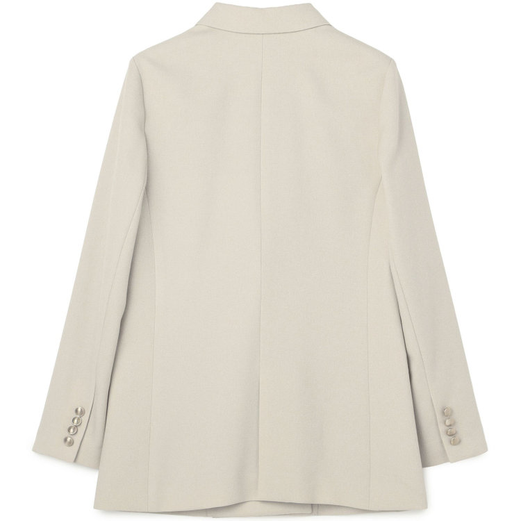 シルバーライン 【SILVER LINE】【秋冬】6釦2掛けダブルブレザー/4S SUSTAINABILITY&ECOLOGY FABRIC/アイボリー×メタル釦 白