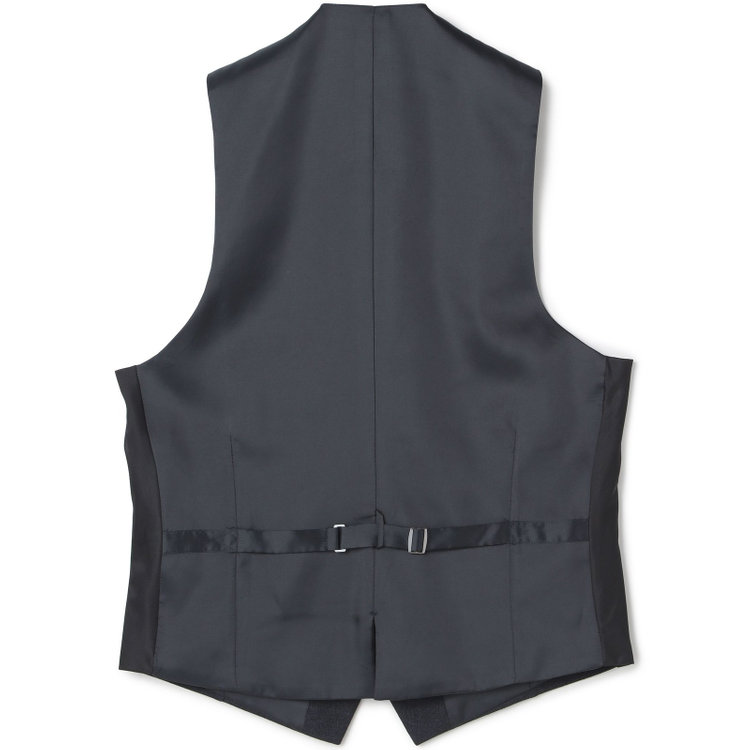 ブラックライン 【SLIM TAPERED_2】【秋冬】2釦シングルスリーピーススーツ 0タック/ネイビー/ウエストシャーリング/4S SUSTAINABILITY&ECOLOGY FABRIC/※パンツ裾上げ済仕様 紺濃色