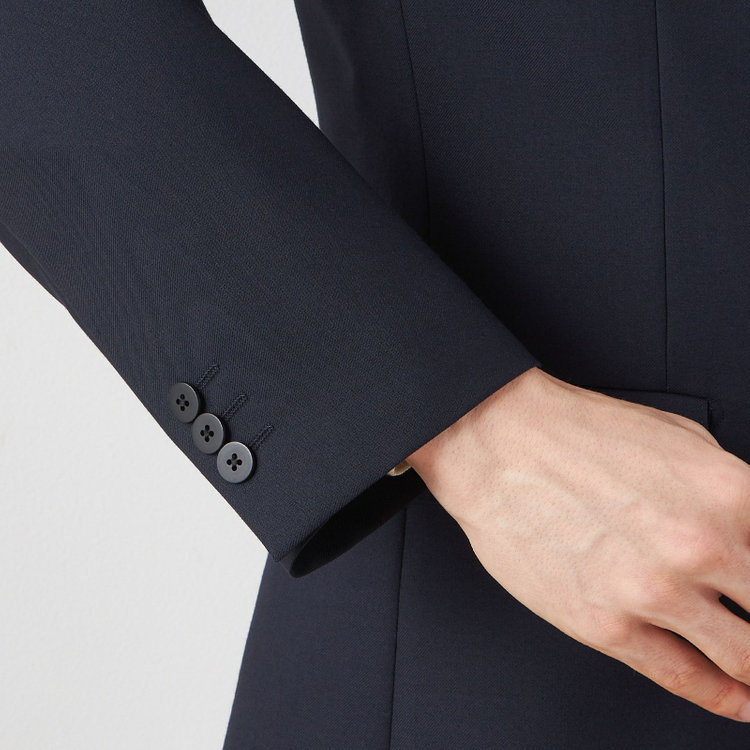 ソノタ 【BLACK LINE】2釦シングルジャケット/ネイビー/NEW ZEALAND WOOL MIX 紺中間