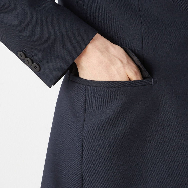 ソノタ 【BLACK LINE】2釦シングルジャケット/ネイビー/NEW ZEALAND WOOL MIX 紺中間