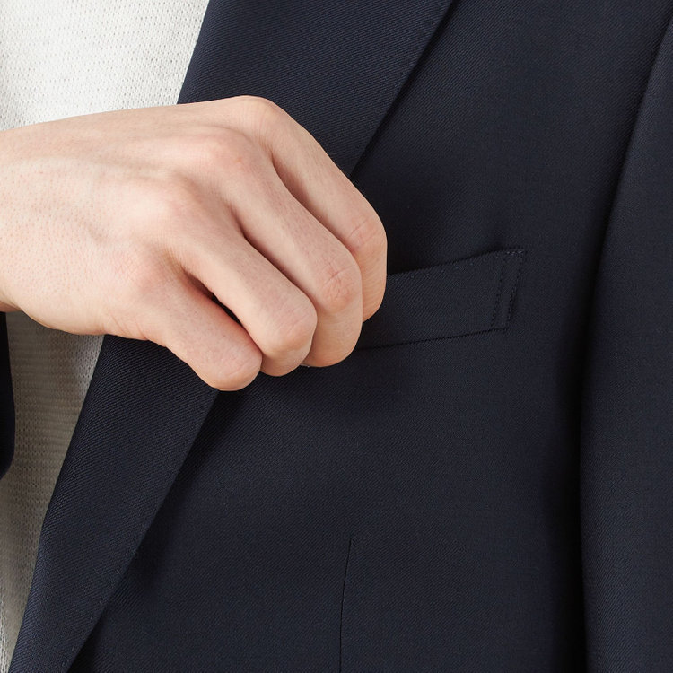 ソノタ 【BLACK LINE】2釦シングルジャケット/ネイビー/NEW ZEALAND WOOL MIX 紺中間