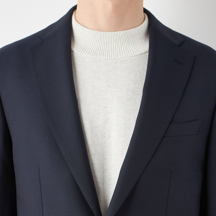 ソノタ 【BLACK LINE】2釦シングルジャケット/ネイビー/NEW ZEALAND WOOL MIX 紺中間