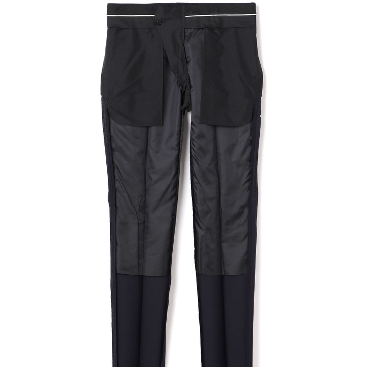 ブラックライン 【SLIM TAPERED_2】【年間】スペアパンツ付き/2釦シングルスーツ 0タック/ネイビー×ソリッド/THE RECRUIT STYLE/SHOWER CLEAN/※裾上げ必要 紺中間