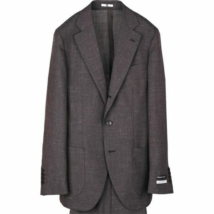 スーツセレクト 【WEB限定/OUTLET】【CLASSICO TAPERED】【春夏】3釦段返りシングルスーツ 2タック/ブラウン/パッチポケット＆サイドAJ/NEW ZEALAND WOOL MIX ブラウン系(茶)