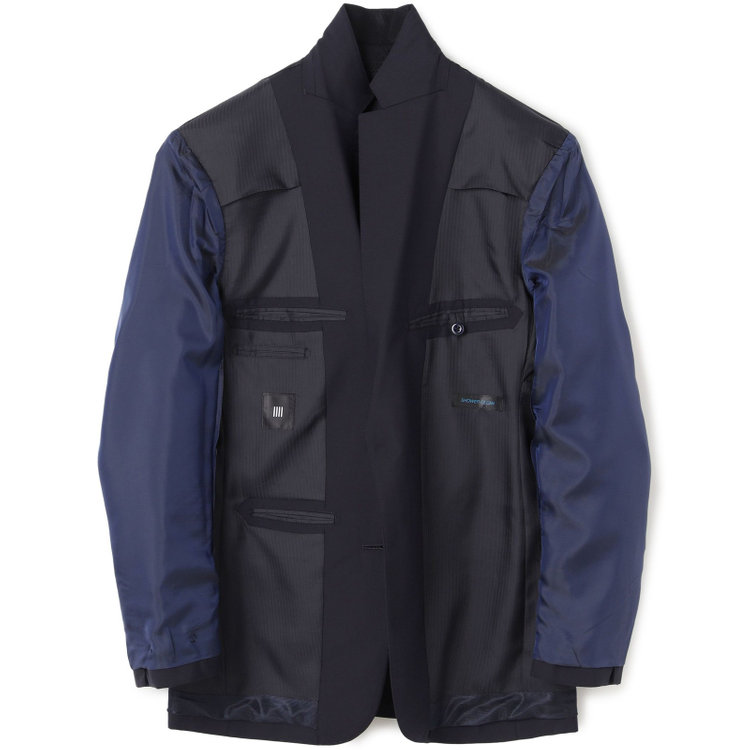 ブラックライン 【SLIM TAPERED_2】【年間】スペアパンツ付き/2釦シングルスーツ 0タック/ネイビー×ソリッド/THE RECRUIT STYLE/SHOWER CLEAN/※裾上げ必要 紺中間