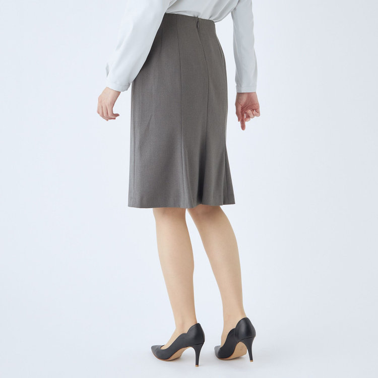 ブラックライン 【SKINNY】【年間】タイトスカート/グレー×シャドーツイル/ウォッシャブル グレー中間