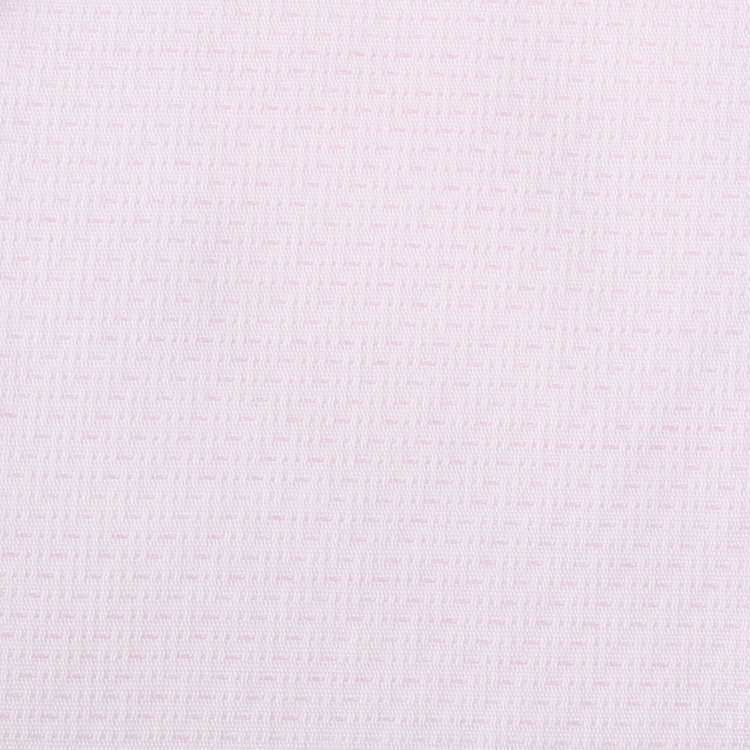 ブラックライン 【発送在庫あり】【BLACK LINE/半袖】【形態安定】ボタンダウンドレスワイシャツ/ホワイト×ピンク刺子柄/釦ホール・釦付糸：グレー ピンク系(桃)