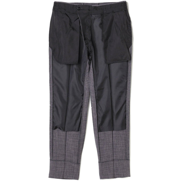 ブラックライン 【SLIM TAPERED_2】【春夏】2釦シングルスーツ 0タック/グレー/ウエストシャーリング/4S SUSTAINABILITY&ECOLOGY FABRIC/※パンツ裾上げ済仕様 グレー中間