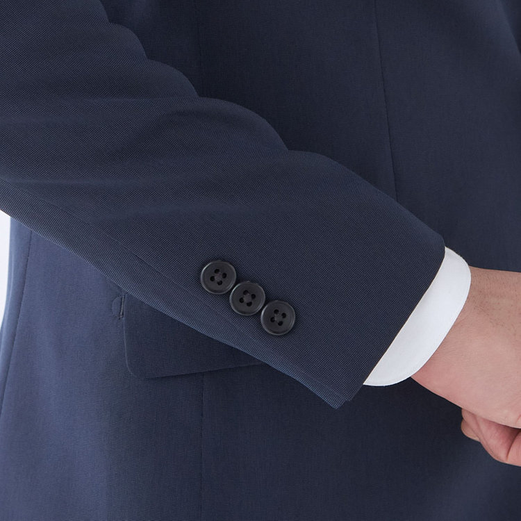 ブラックライン 【SLIM TAPERED_2】【春夏】2釦シングルスーツ 0タック/ネイビー/4S/※裾上げ必要 紺濃色