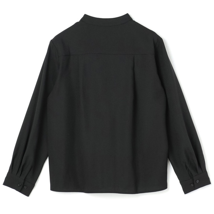 シルバーライン 【SL/長袖】バンドカラーブラウス/ブラック/比翼仕様 黒