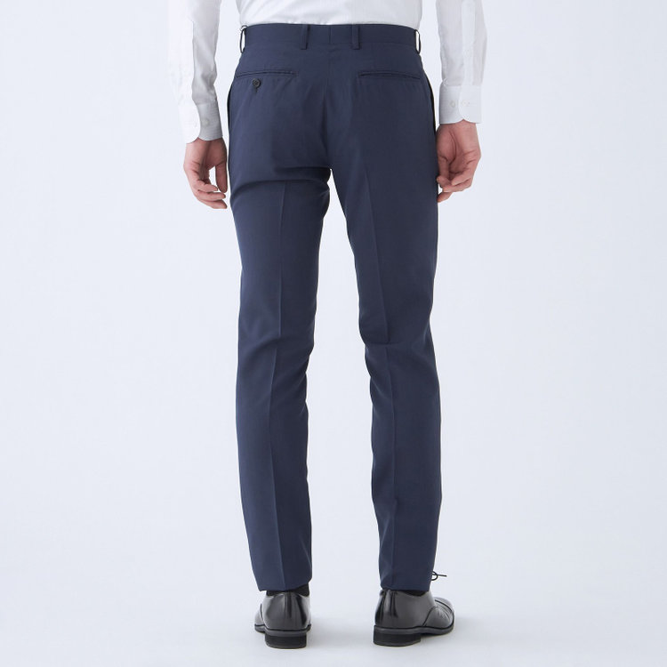 ブラックライン 【SLIM TAPERED_2】【春夏】2釦シングルスーツ 0タック/ネイビー/4S/※裾上げ必要 紺濃色