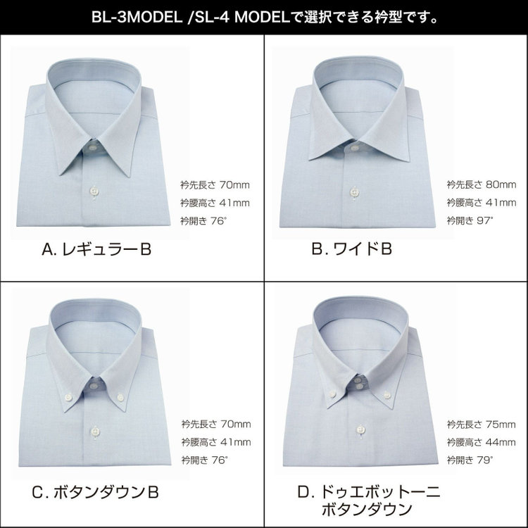 スーツセレクト 【国内縫製】【パターンオーダー】【形態安定】ワイシャツ・ドレスシャツ/ブルー×ドビー/・COOLMAX Eco Made(COTTON65%/POLYESTER35%) ブルー系(青)