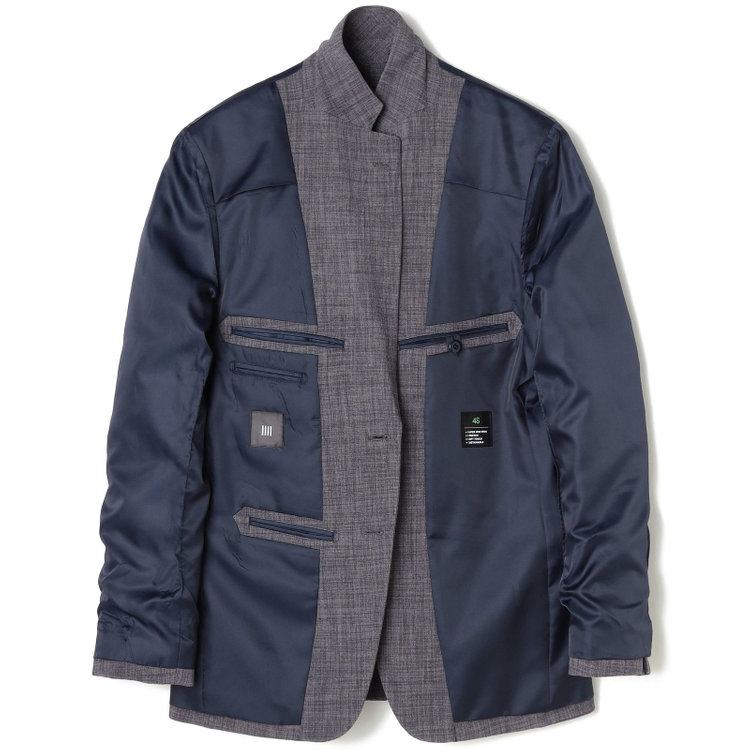 ブラックライン 【SLIM TAPERED_2】【春夏】2釦シングルスーツ 0タック/グレー/ウエストシャーリング/4S SUSTAINABILITY&ECOLOGY FABRIC/※パンツ裾上げ済仕様 グレー中間