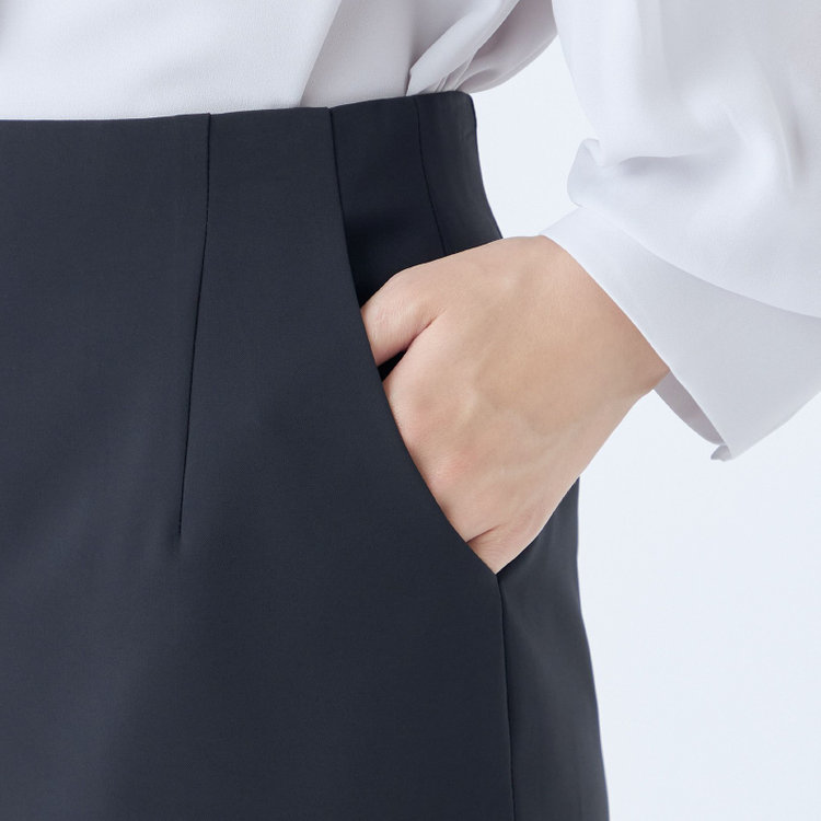 シルバーライン 【発送在庫あり】【SL】【年間】タイトスカート/ネイビー/ウォッシャブル 紺中間