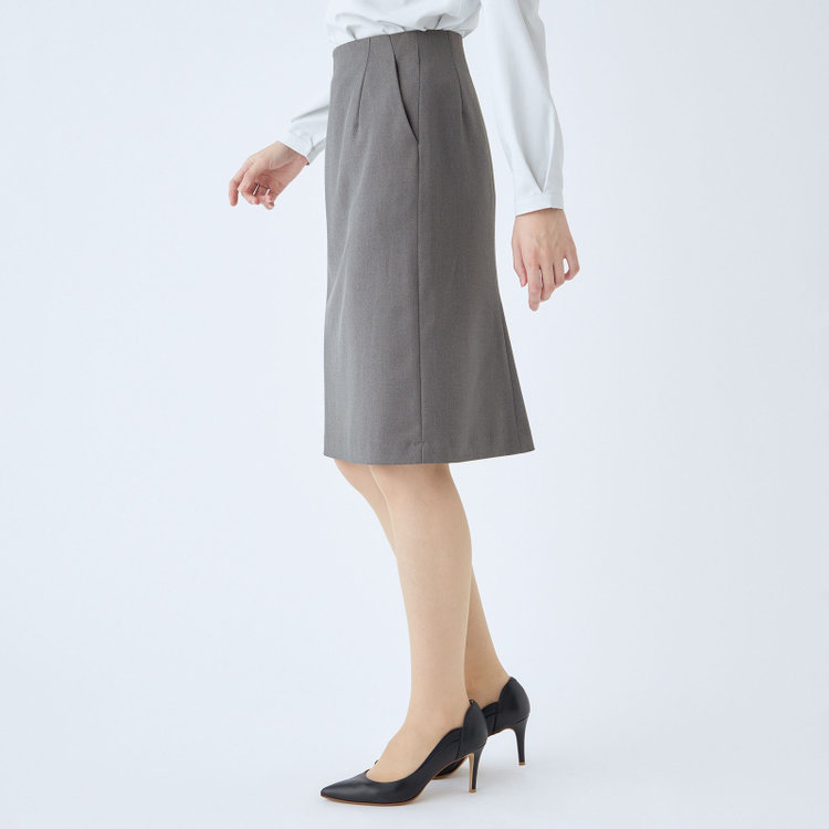 ブラックライン 【SKINNY】【年間】タイトスカート/グレー×シャドーツイル/ウォッシャブル グレー中間