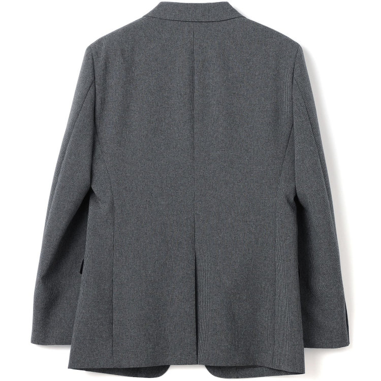 ブラックライン 【SLIM TAPERED_2】【春夏】2釦シングルスーツ 0タック/グレー&ブラック×ハウンドトゥース/ウエストシャーリング/4S SUSTAINABILITY&ECOLOGY FABRIC/※パンツ裾上げ済仕様 グレー濃色