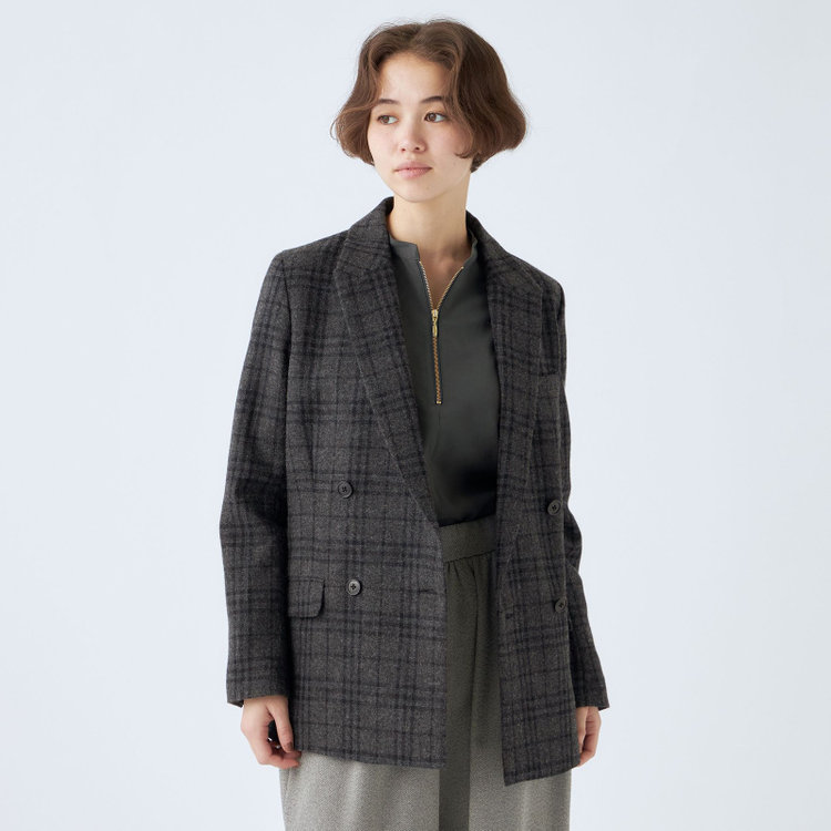 シルバーライン 【SL/長袖】ハーフゴールドジッププルオーバー/ダークグレー グレー濃色