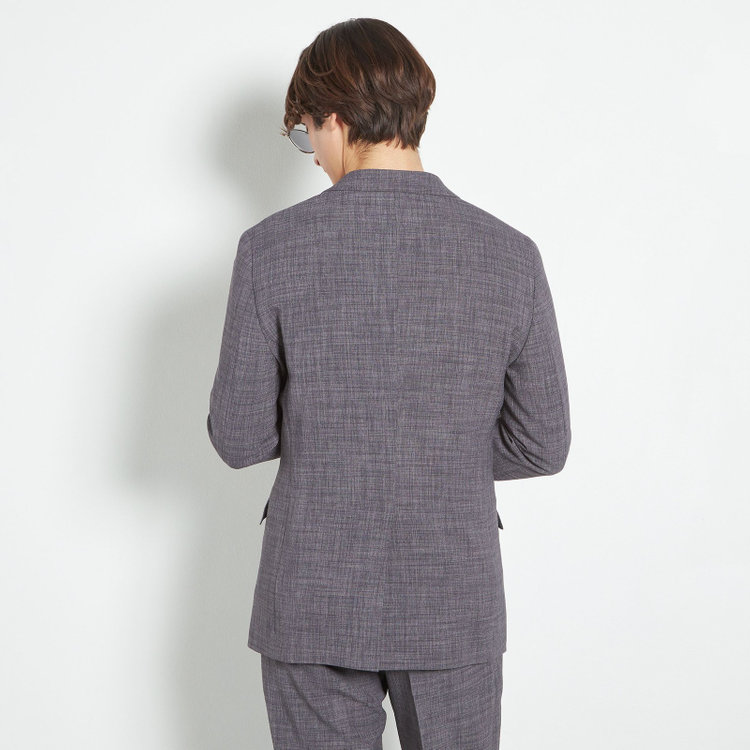 ブラックライン 【SLIM TAPERED_2】【春夏】2釦シングルスーツ 0タック/グレー/ウエストシャーリング/4S SUSTAINABILITY&ECOLOGY FABRIC/※パンツ裾上げ済仕様 グレー中間