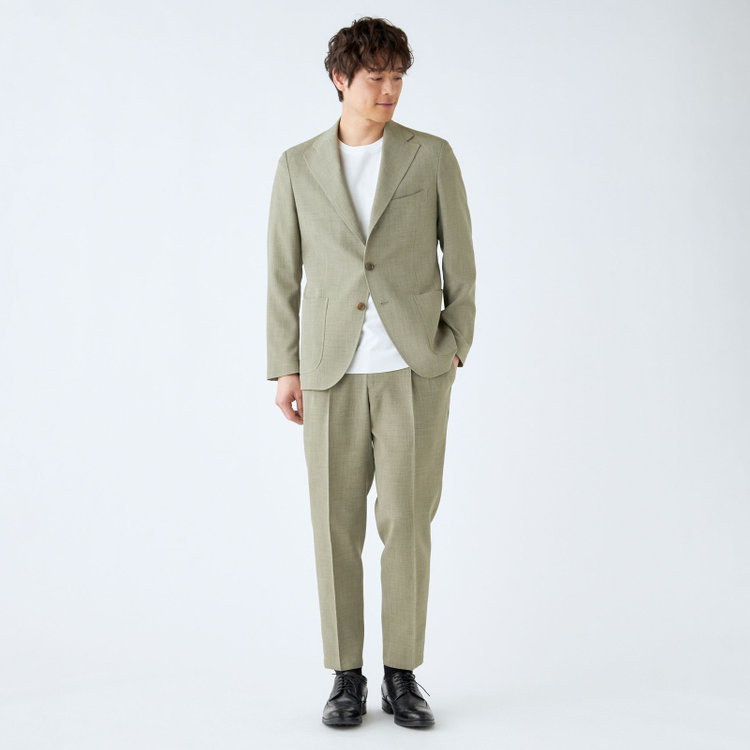 シルバーライン 【RBC】【春夏】3釦段返りジャケット/カーキ/パッチポケット 黄淡色