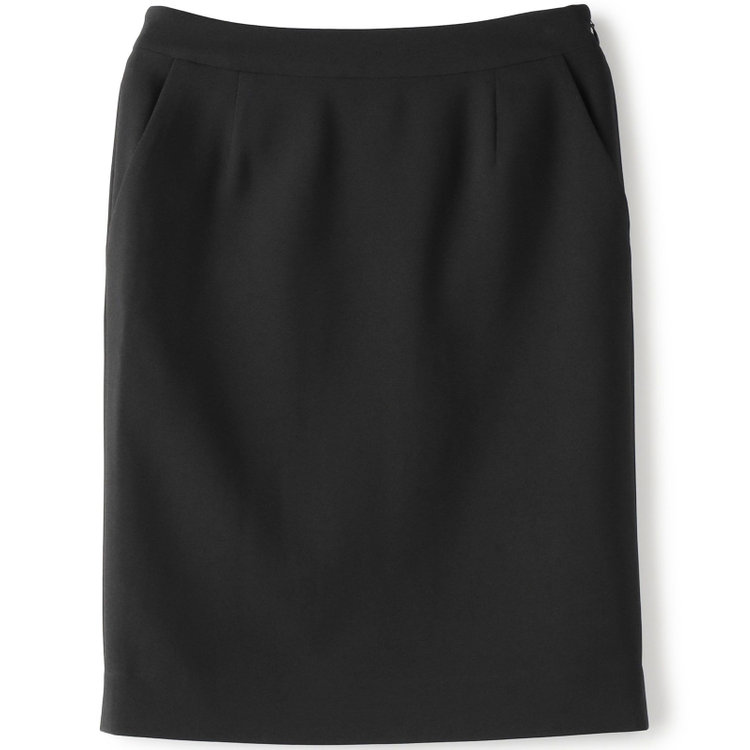 シルバーライン 【SILVER LINE】【年間】タイトスカート/ブラック/ウエストシャーリング仕様/4S SUSTAINABILITY&ECOLOGY FABRIC 黒
