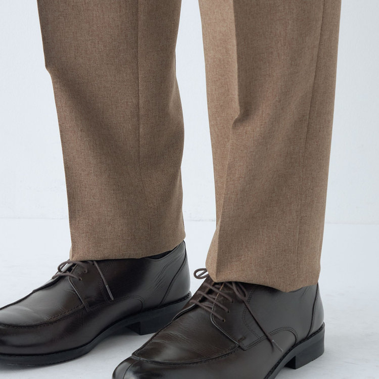 シルバーライン 【RBC】【春夏】2タックパンツ/ブラウン/ウエストシャーリング仕様/4S SUSTAINABILITY&ECOLOGY FABRIC/※裾上げ済仕様 茶中間