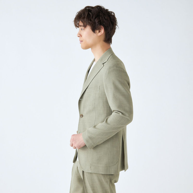 シルバーライン 【RBC】【春夏】3釦段返りジャケット/カーキ/パッチポケット 黄淡色