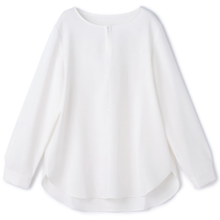 シルバーライン  【SL/長袖】クルーネック/ホワイト 白