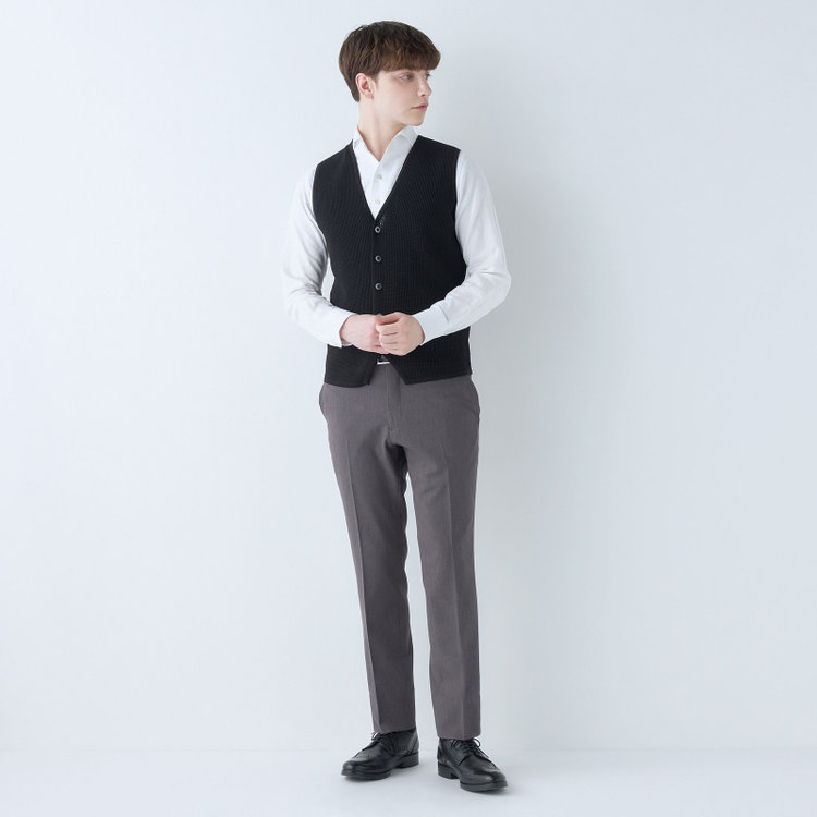 スーツセレクト 【RBC】【春夏】メッシュジレ/ブラック 黒