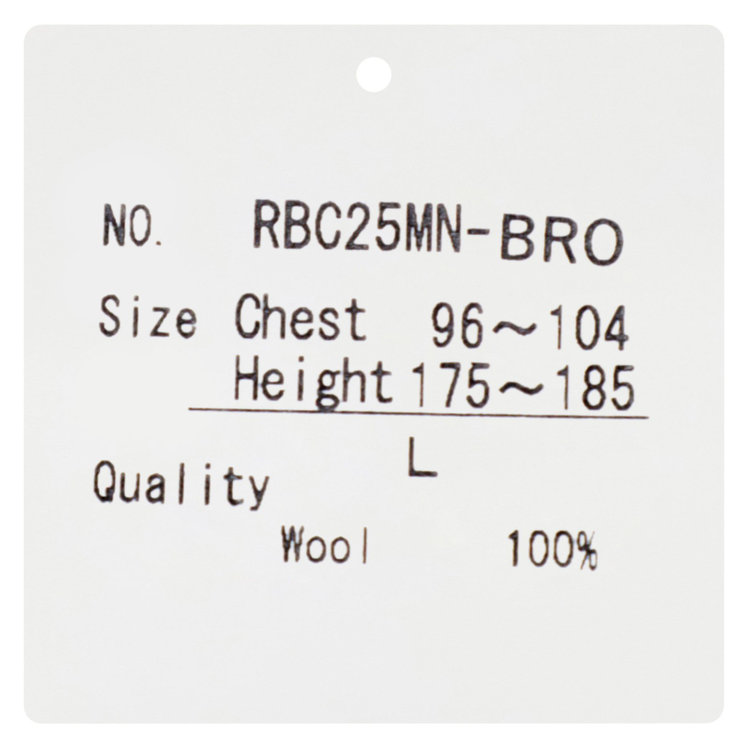 スーツセレクト 【RBC】【秋冬】ウールモックネックニットセーター/ブラウン/ZEGNA BARUFFA/マシンウォッシャブル 茶中間