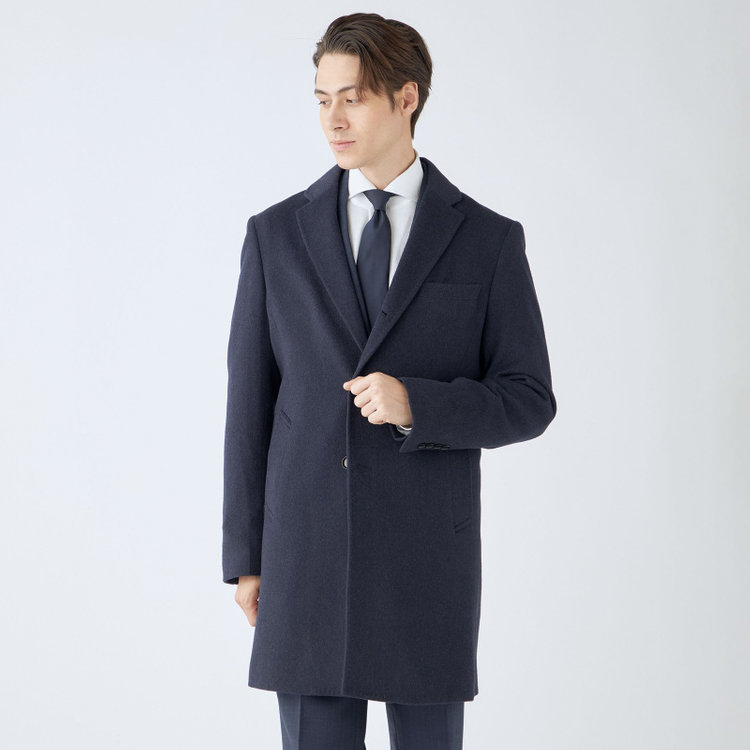 ブラックライン 【BL】ウールチェスターコート/ネイビー/NEW ZEALAND WOOL LIMITED EDITION 紺中間