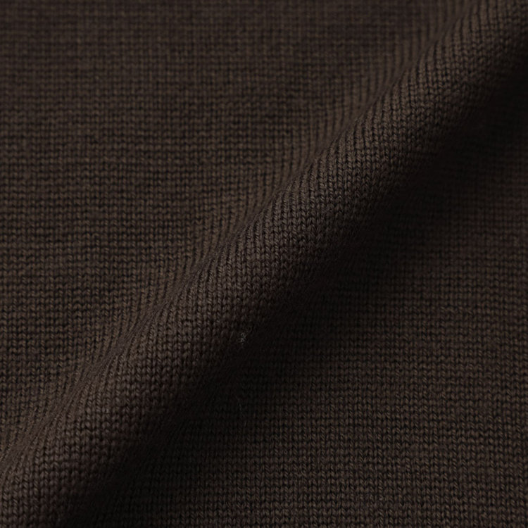 スーツセレクト 【RBC】【秋冬】ウールモックネックニットセーター/ブラウン/ZEGNA BARUFFA/マシンウォッシャブル 茶中間