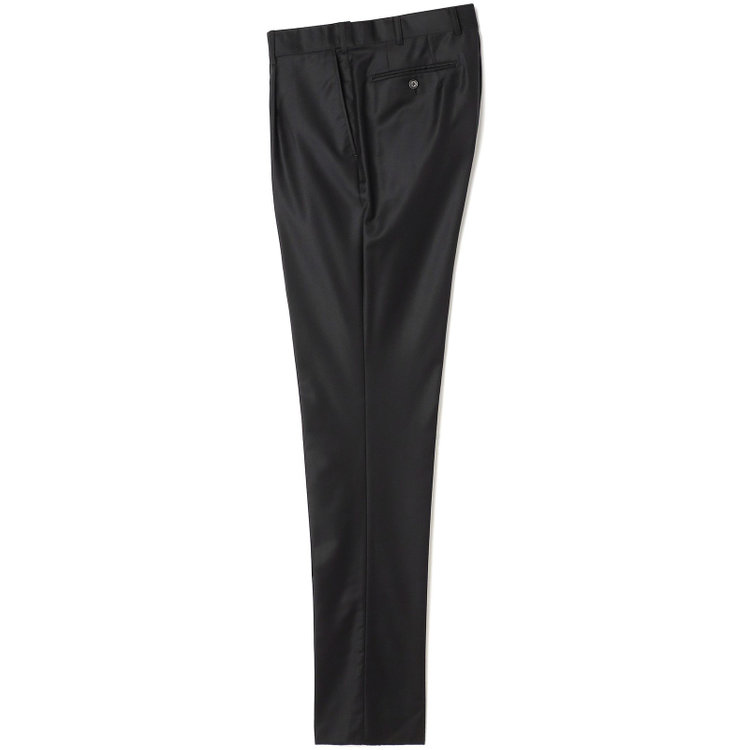 シルバーライン 【先行予約】【CLASSICO TAPERED】【秋冬】2釦シングルスーツ 1タック/ブラック×ソリッド/ウエストムーブ/ Ermenegildo Zegna TREFEO /※裾上げ必要 黒