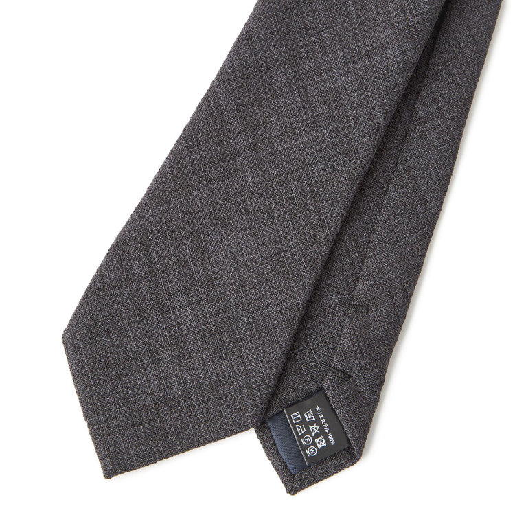 ブラックライン  【BLACK LINE】ポリエステルソリッドネクタイ 7.5cm幅/グレー/ウォッシャブル その他