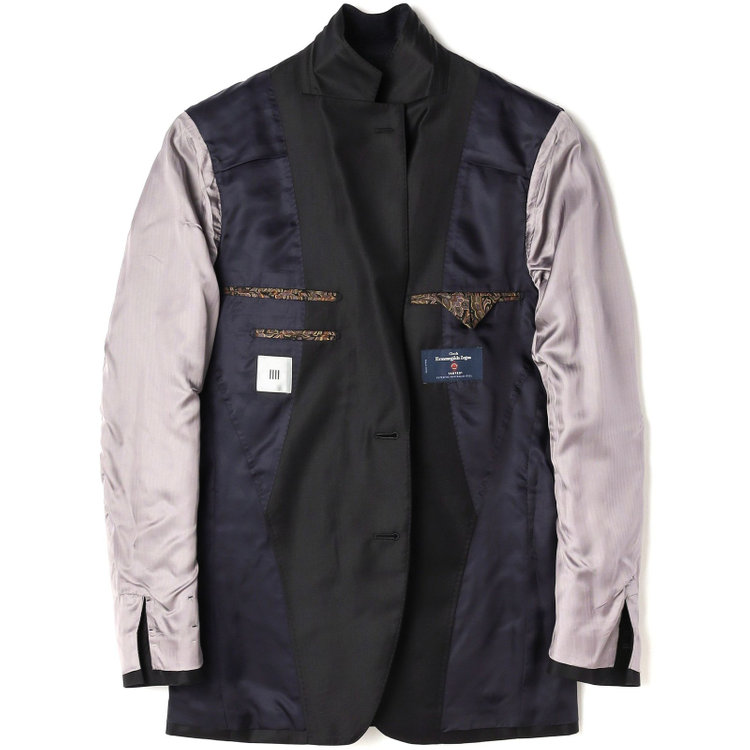 シルバーライン 【先行予約】【CLASSICO TAPERED】【秋冬】2釦シングルスーツ 1タック/ブラック×ソリッド/ウエストムーブ/ Ermenegildo Zegna TREFEO /※裾上げ必要 黒