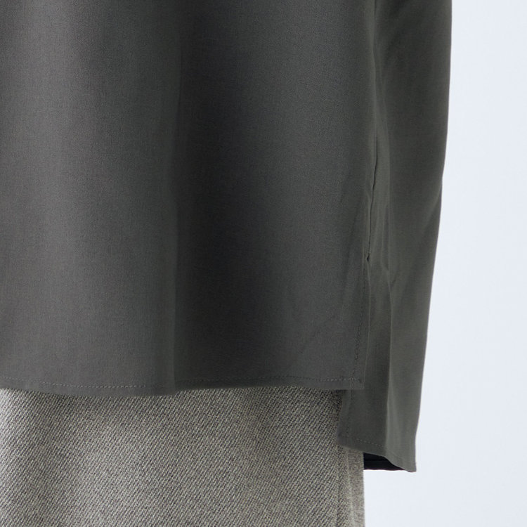 シルバーライン 【SL/長袖】ハーフゴールドジッププルオーバー/ダークグレー グレー濃色