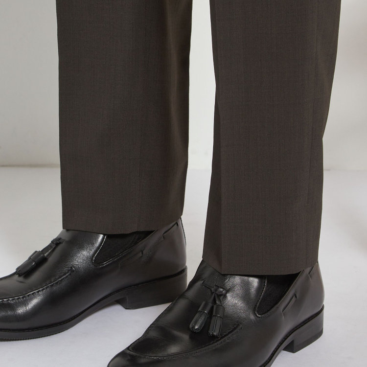 ソノタ 【発送在庫あり】【BLACK LINE】【春夏】0タックテーパードパンツ/カーキ/ドローコード/ウエストシャーリング/※裾上げ済仕様 黄淡色