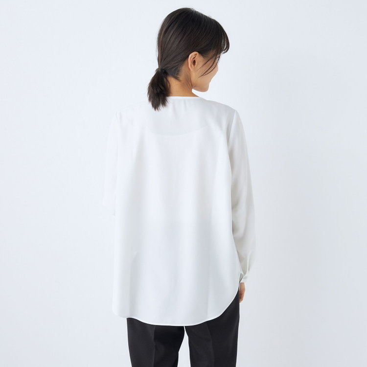 シルバーライン  【SL/長袖】クルーネック/ホワイト 白