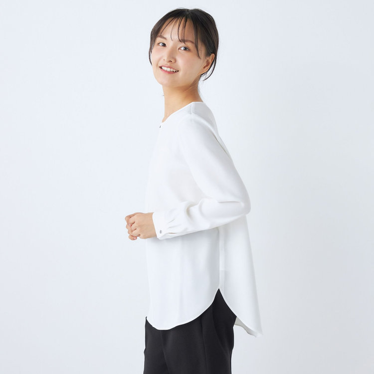 シルバーライン  【SL/長袖】クルーネック/ホワイト 白